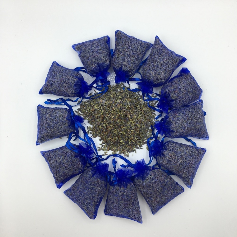 12 Blue Organic Lavender Sachet Potpourri Bags - Picture 5 of 5